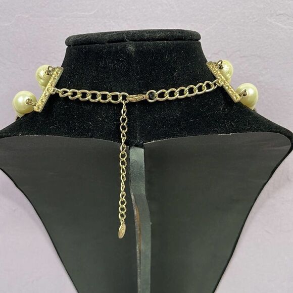 Lucia costume Jewelry Orange Fake Pearl Necklace Chocker - Picture 3 of 6